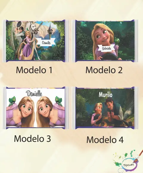 Rotulo Pipoca de Microondas-rapunzel