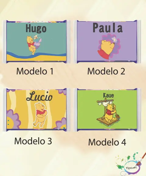 Rotulo Pipoca de Microondas-pooh