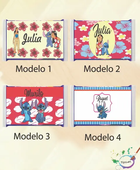 Rotulo Pipoca de Microondas-stitch e Lilo