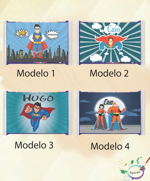 Rotulo Pipoca de Microondas-super Heroi