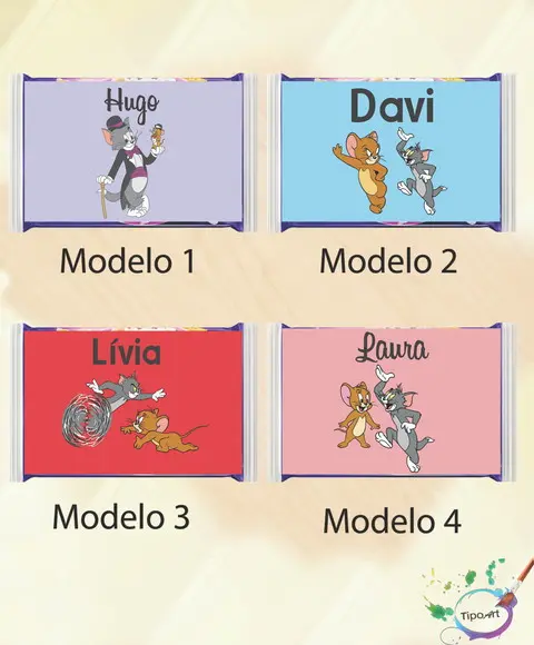 Rotulo Pipoca de Microondas-tom e Jerry