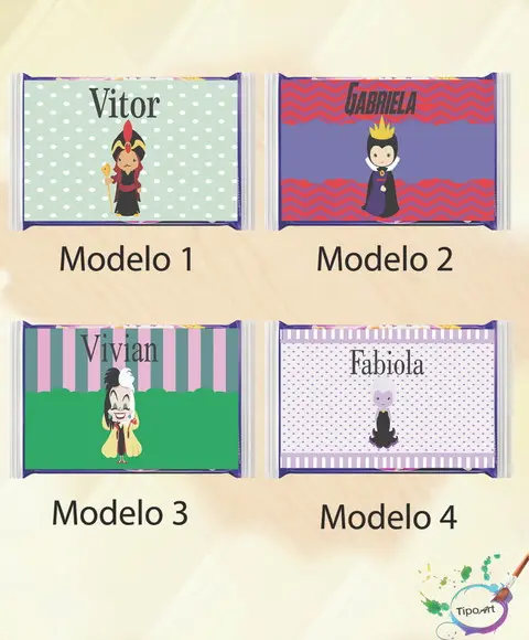 Rotulo Pipoca de Microondas-vilões