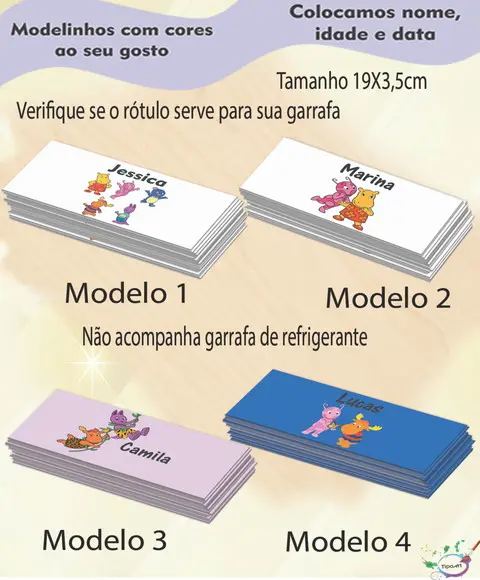 Rótulo Refrigerante-backyardigans