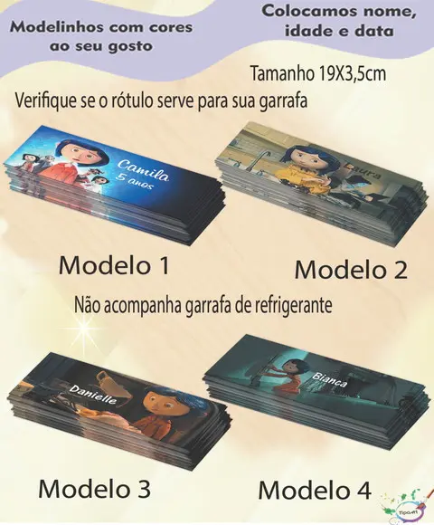 Rótulo Refrigerante-caroline e o Mundo Secreto
