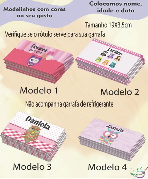 Rótulo Refrigerante-coruja