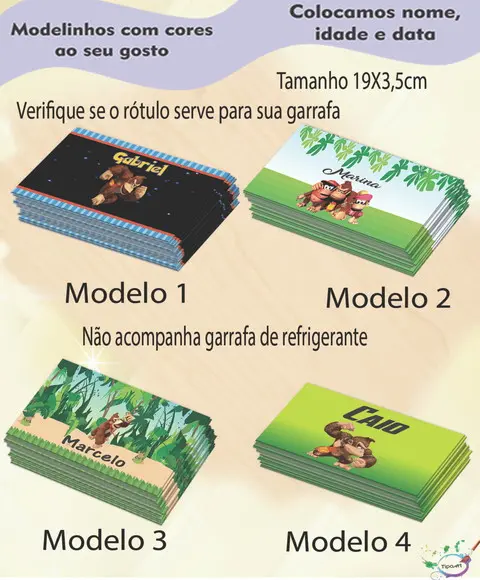 Rótulo Refrigerante-donkey Kong