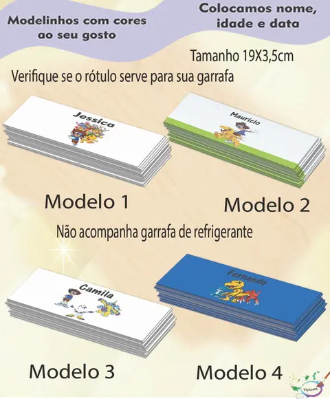 Rótulo Refrigerante-digimon