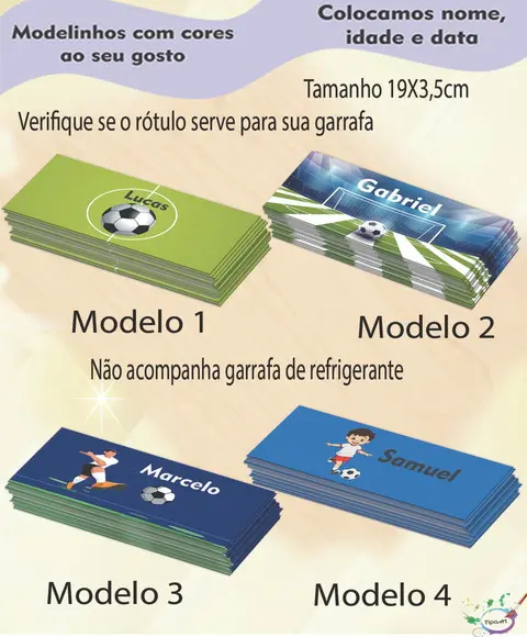 Rótulo Refrigerante-futebol