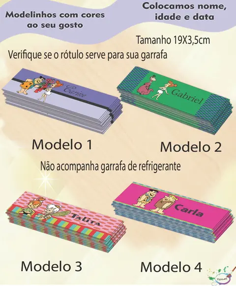 Rótulo Refrigerante-fred Flintstone