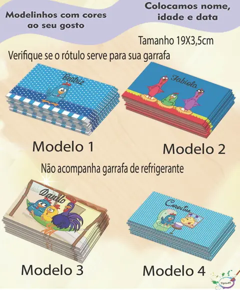 Rótulo Refrigerante-galinha Pintadinha