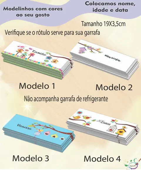 Rótulo Refrigerante-jardim Encantado