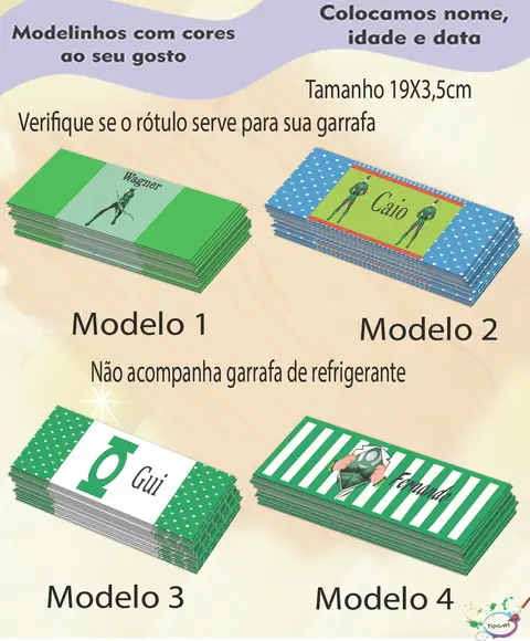Rótulo Refrigerante-lanterna Verde