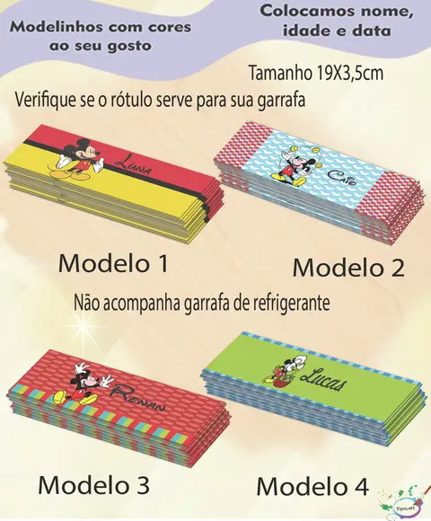 Rótulo Refrigerante-mickey