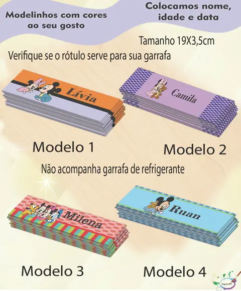 Rótulo Refrigerante-mickey Baby