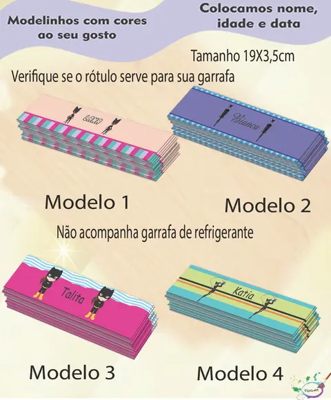 Rótulo Refrigerante-mulher Gato