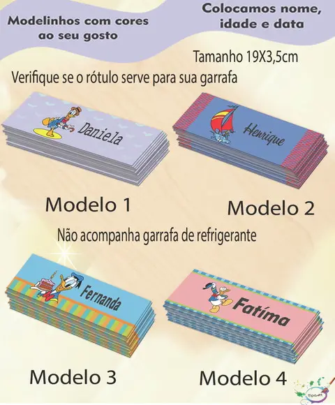 Rótulo Refrigerante-pato Donald