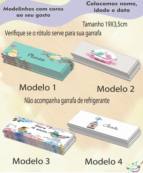 Rótulo Refrigerante-passarinho
