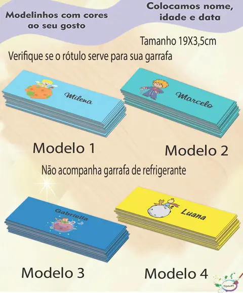 Rótulo Refrigerante-pequeno Príncipe