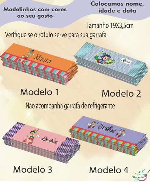 Rótulo Refrigerante-pinoquio