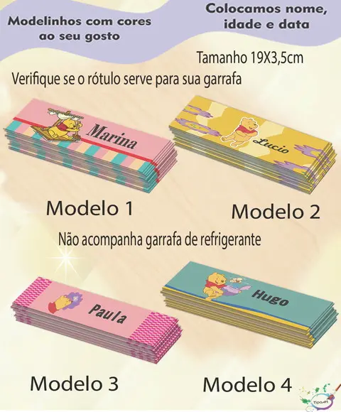 Rótulo Refrigerante-pooh