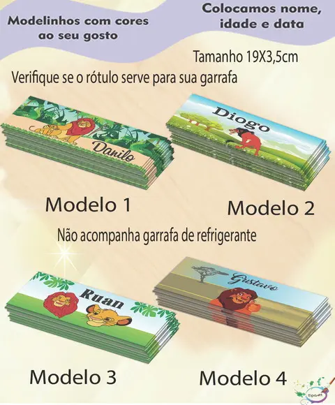Rótulo Refrigerante-rei Leão