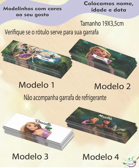 Rótulo Refrigerante-rapunzel