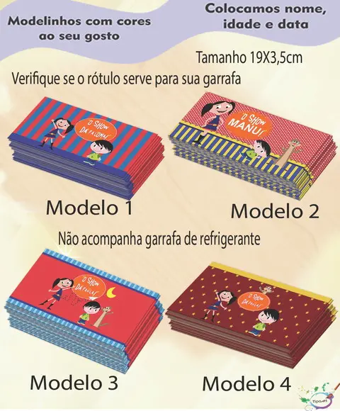 Rótulo Refrigerante-show da Luna