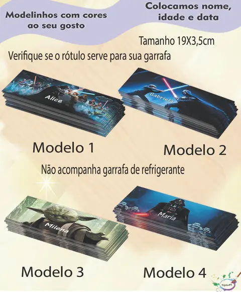 Rótulo Refrigerante-starwars