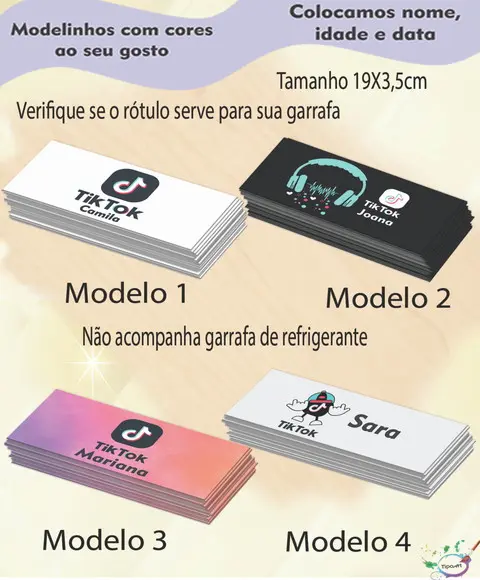 Rótulo Refrigerante-tik Tok