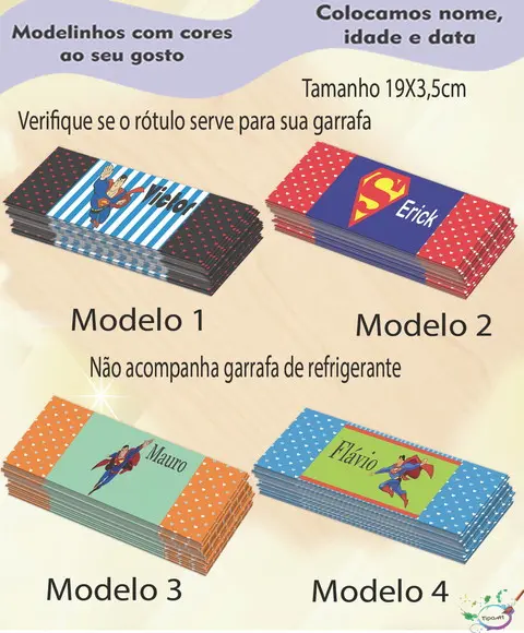 Rótulo Refrigerante-super Homem