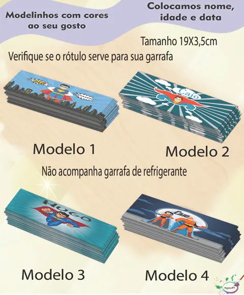 Rótulo Refrigerante-super Heroi
