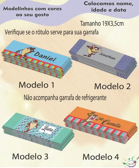 Rótulo Refrigerante-taz Mania
