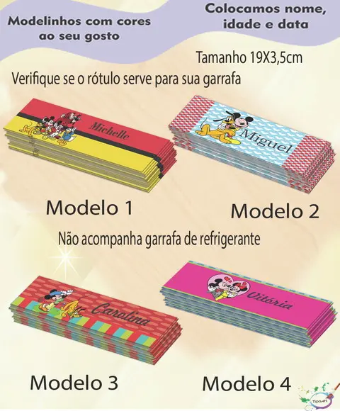 Rótulo Refrigerante-turma do Mickey