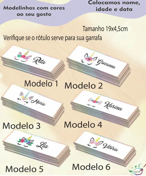 Rótulo Refrigerante-unicórnio