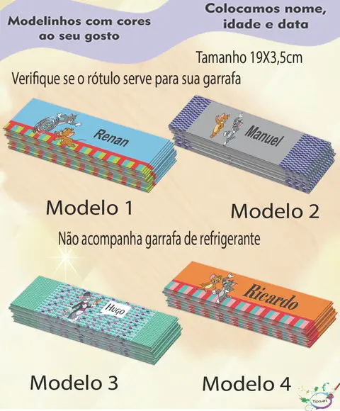 Rótulo Refrigerante-tom e Jerry