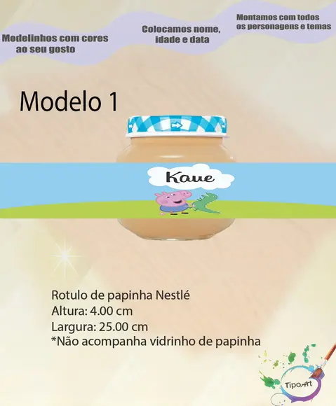 Rótulo Vidro Papinha