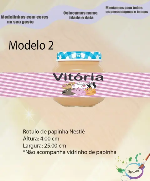 Rótulo Vidro Papinha