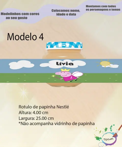 Rótulo Vidro Papinha