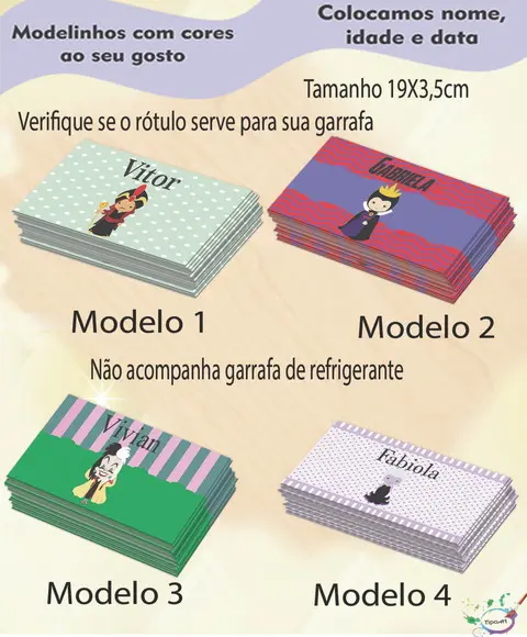 Rótulo Refrigerante-vilões
