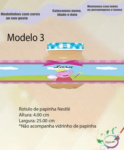 Rótulo Vidro Papinha