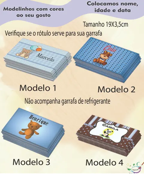 Rótulo Refrigerante-ursinho