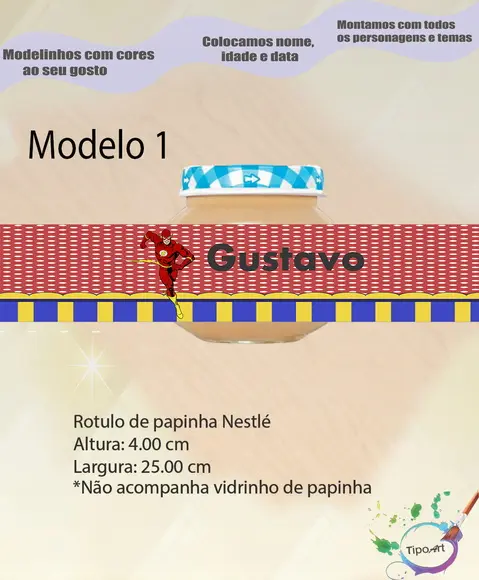 Rótulo Vidro Papinha- Flash