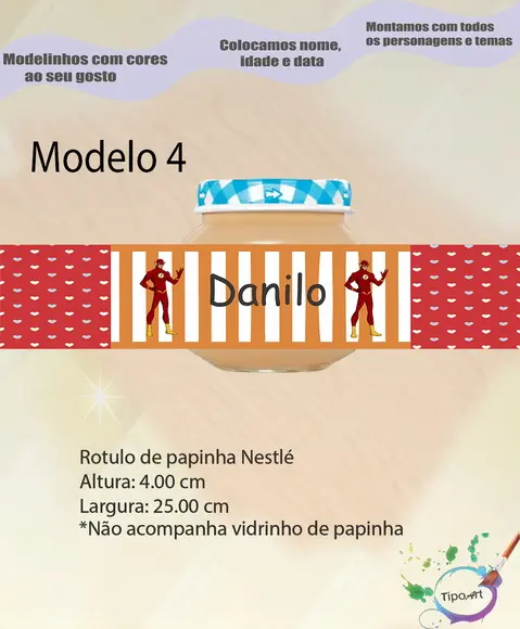 Rótulo Vidro Papinha- Flash