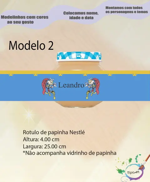 Rótulo Vidro Papinha- Thor