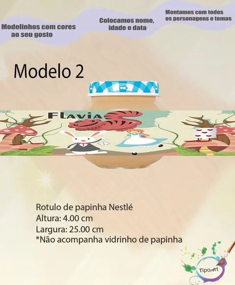 Rótulo Vidro Papinha-alice