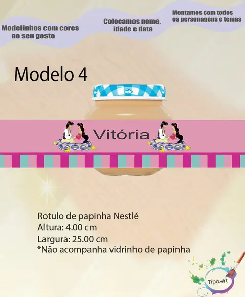 Rótulo Vidro Papinha-aladin
