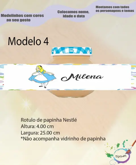 Rótulo Vidro Papinha-alice
