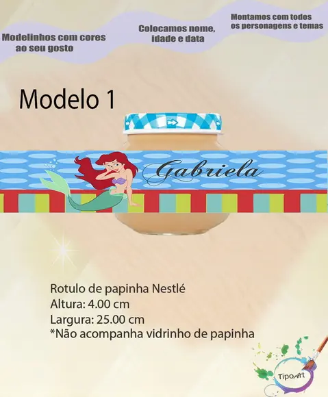Rótulo Vidro Papinha-ariel