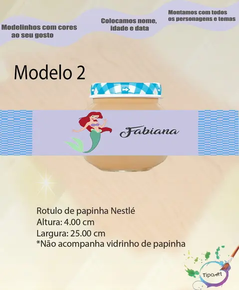 Rótulo Vidro Papinha-ariel