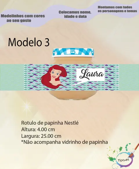 Rótulo Vidro Papinha-ariel